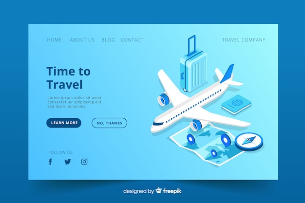 Travel landing page