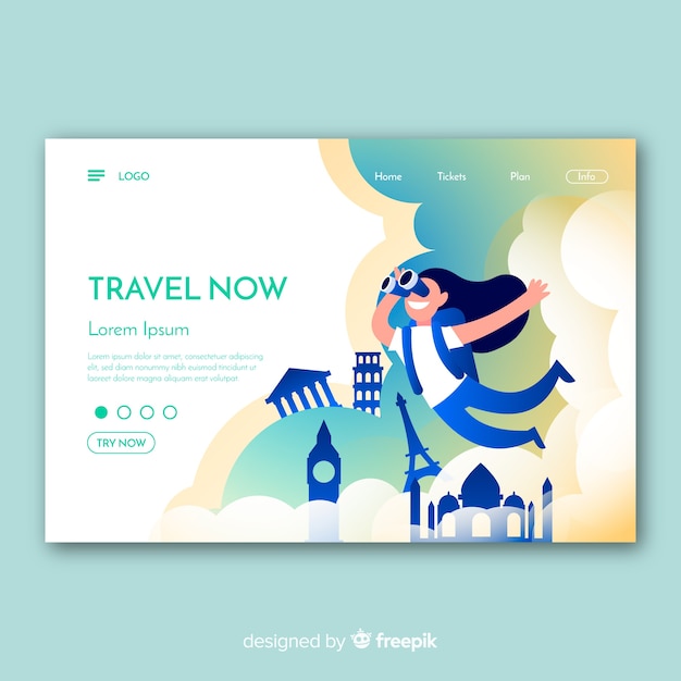 Travel landing page