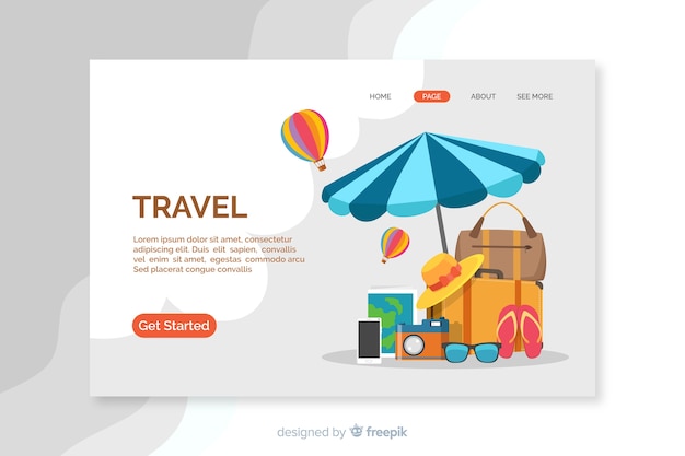 Travel landing page