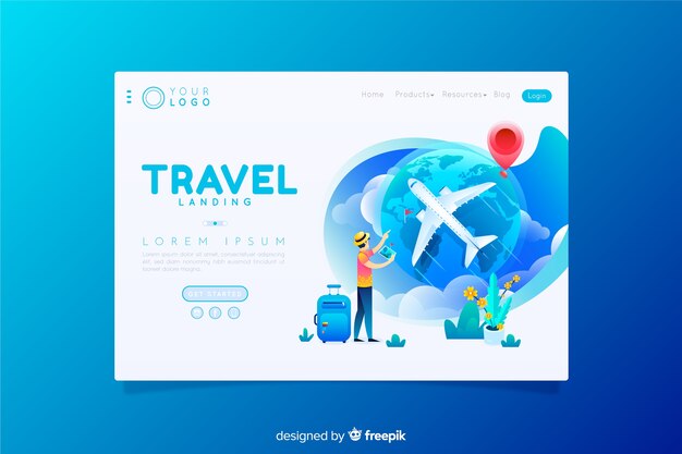 Travel landing page