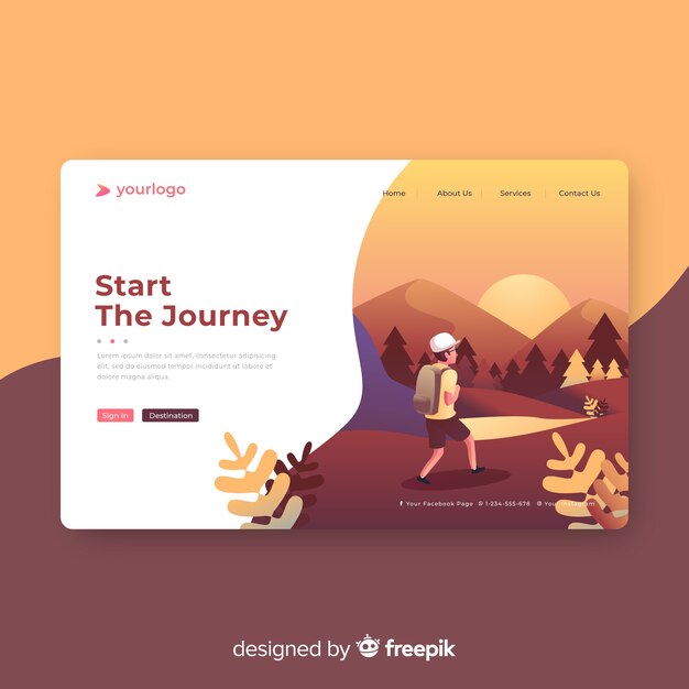 Travel landing page