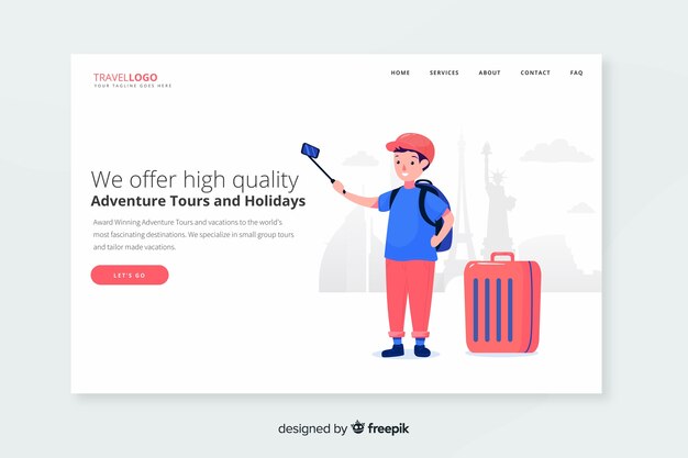 Travel landing page