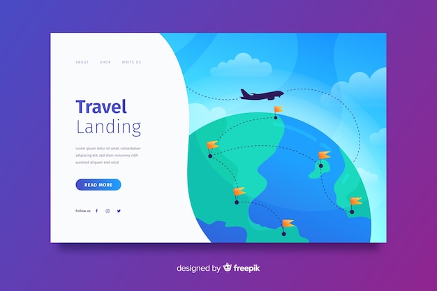 Travel landing page