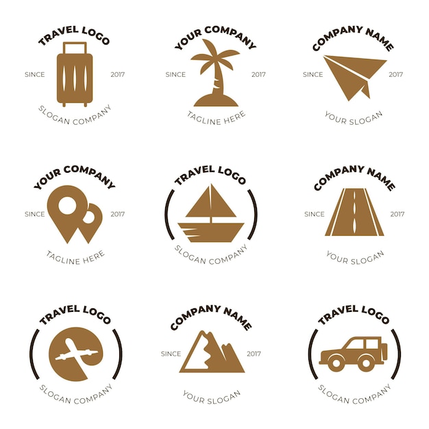 Travel logo collection