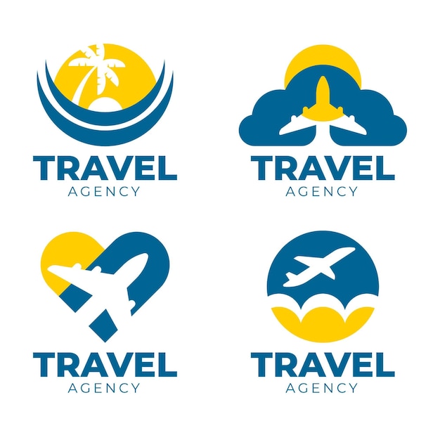 Travel logo template set