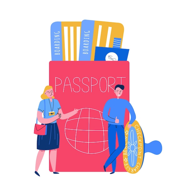 Travel Passport Tickets Composition