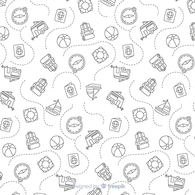 Travel pattern background