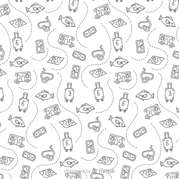 Travel pattern background