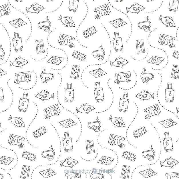 Travel pattern background