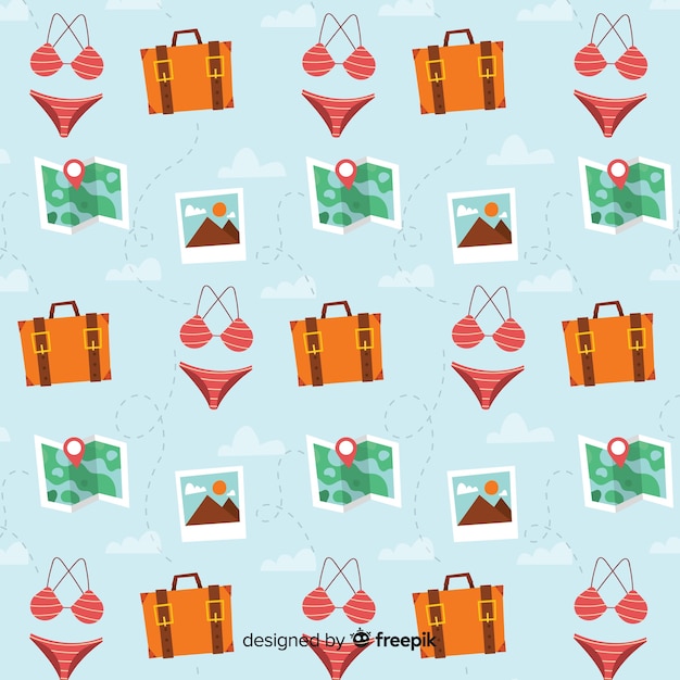 Free Vector travel pattern