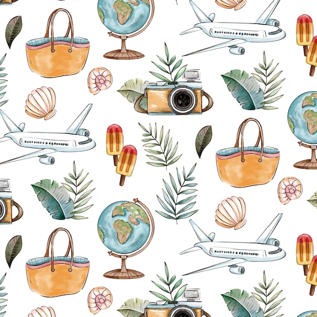 Free Vector travel pattern