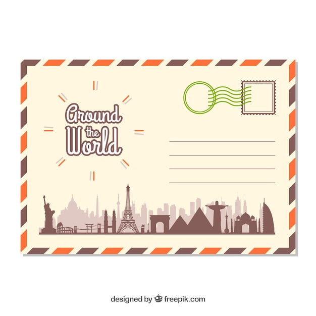 Travel postcard template