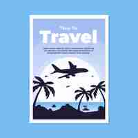 Free vector travel poster illustrated style