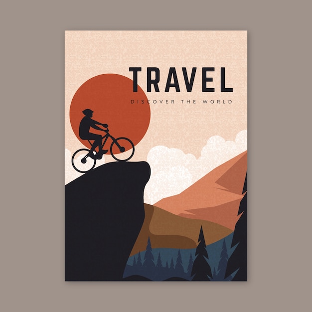 Free Vector travel poster illustrated