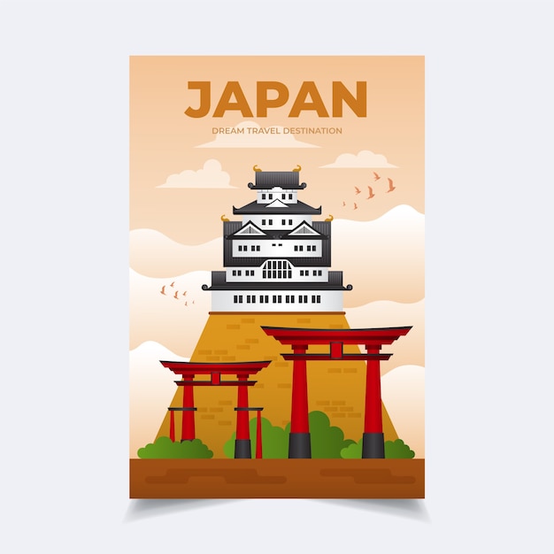 Free Vector travel poster template