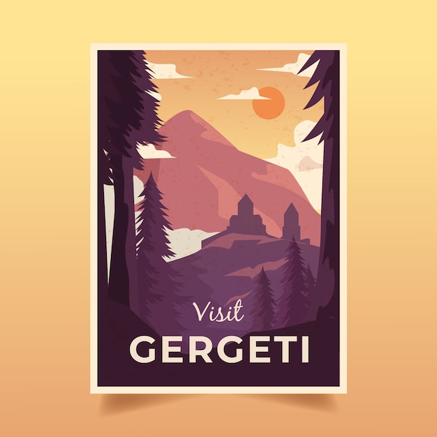 Travel poster template