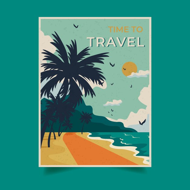 Travel poster template