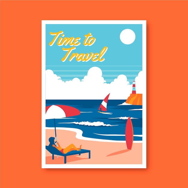 Travel poster template