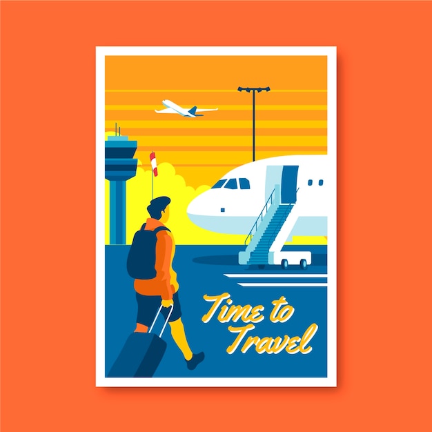 Free Vector travel poster template