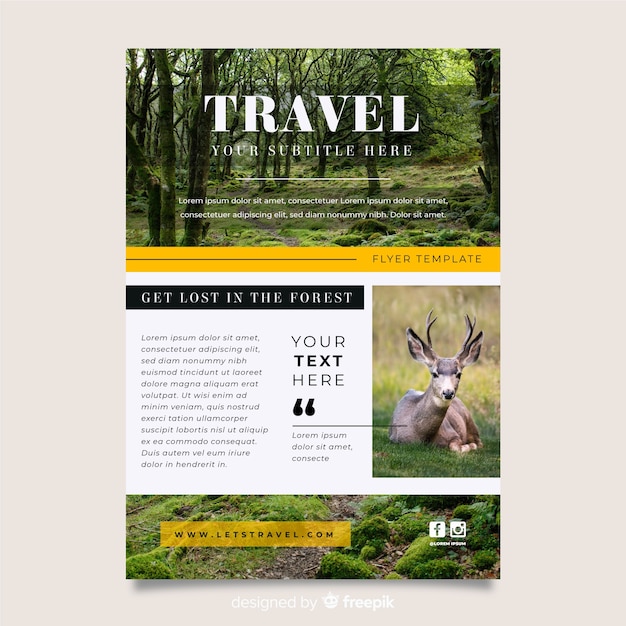 Travel poster with photo template