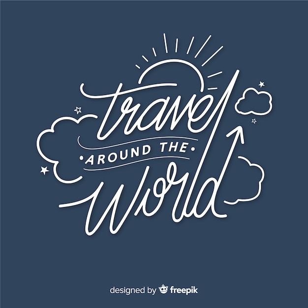 Travel quote lettering