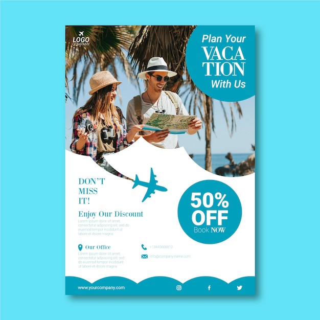 Travel sale flyer template