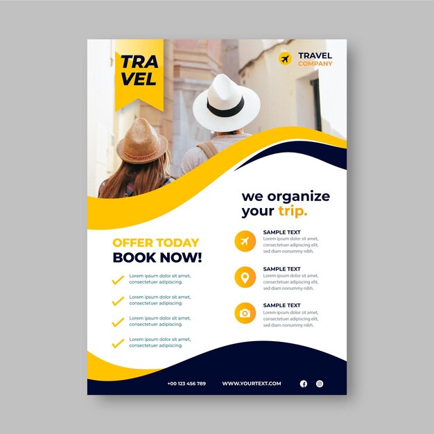 Travel sale flyer template