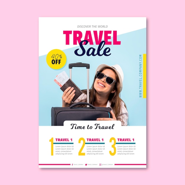 Travel sale flyer with image