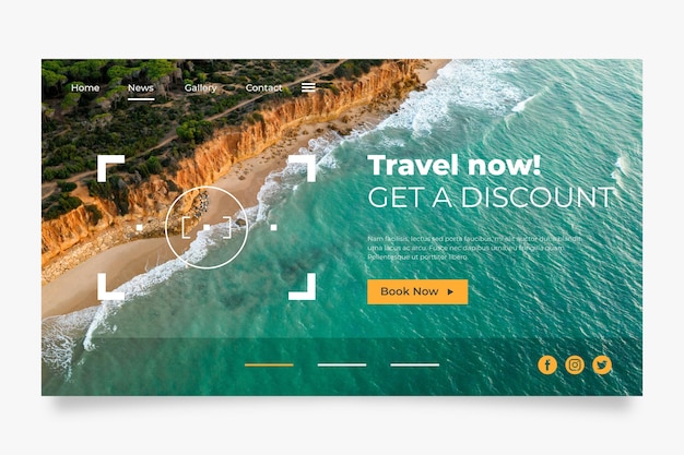 Travel sale home page template