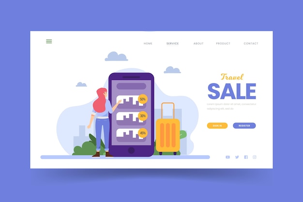 Travel sale - landing page concept