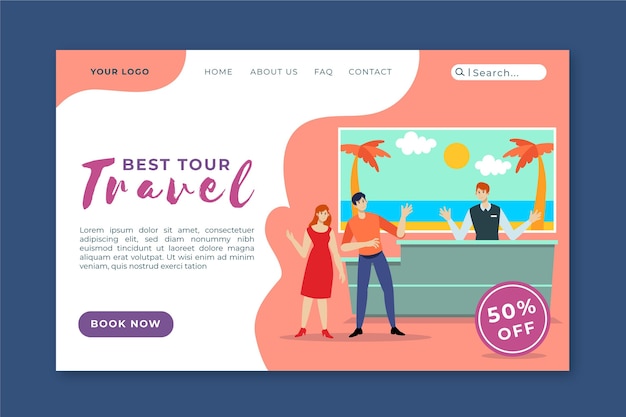 Travel sale landing page template