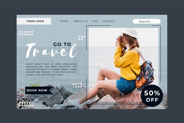 Travel sale landing page template