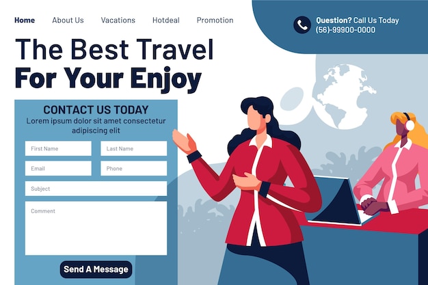 Travel sale landing page template