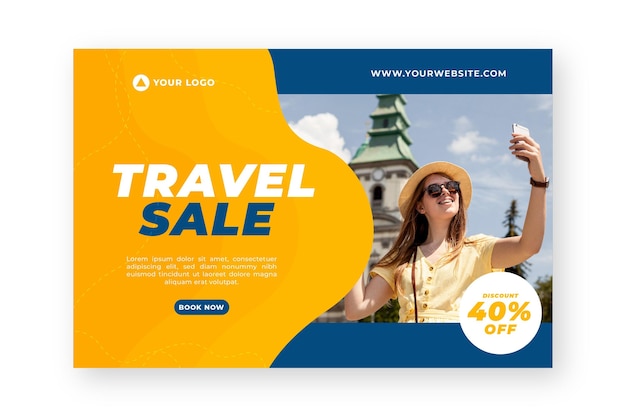 Travel sale landing page template