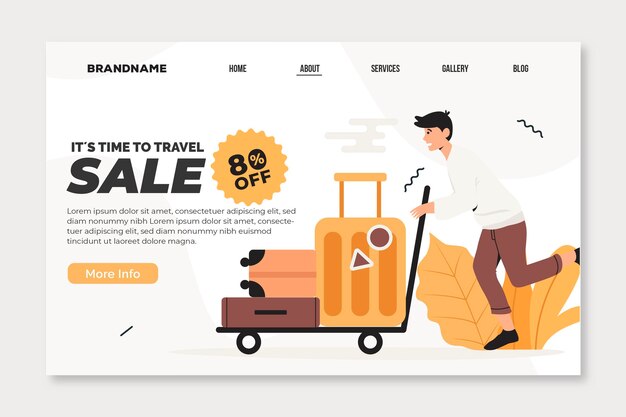 Travel sale landing page