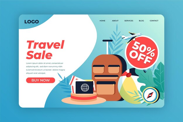 Travel sale landing page