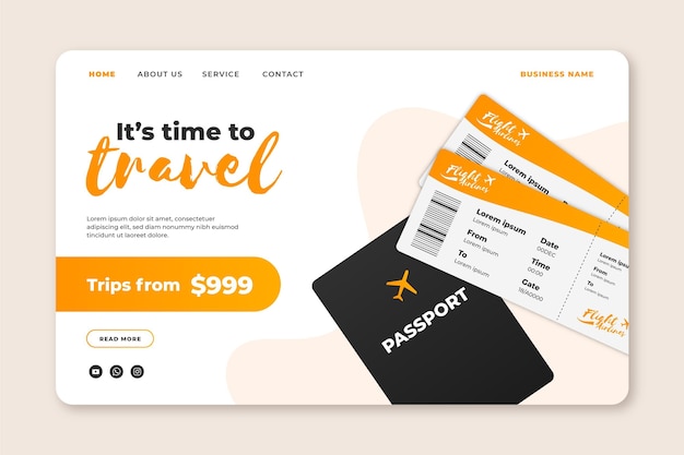 Travel sale landing page