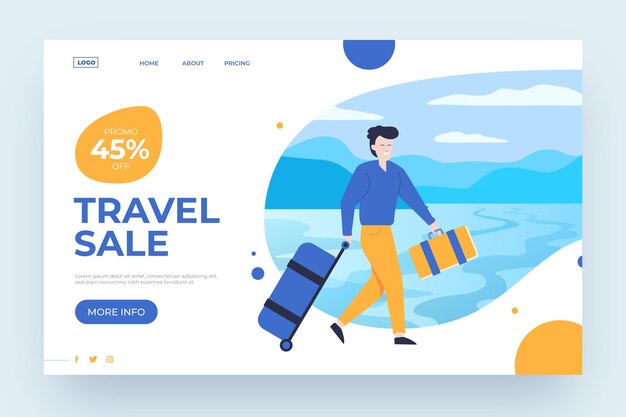 Travel sale landing page