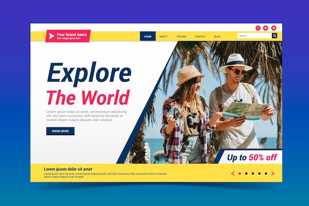 Travel sale landing page