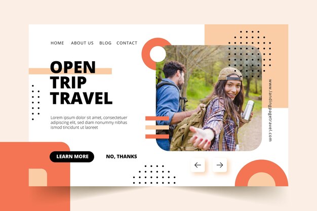 Travel sale landing page