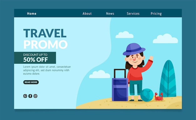 Travel sale web template theme