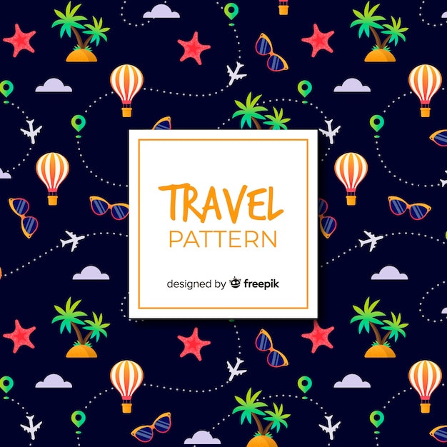 Travel seamless background