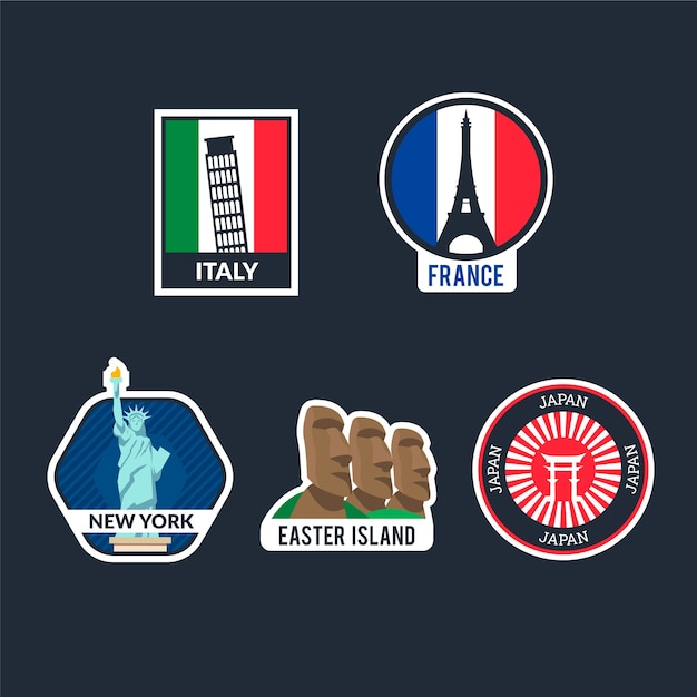 Travel sticker collection