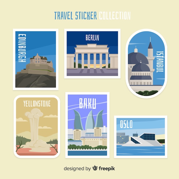 Travel sticker collection