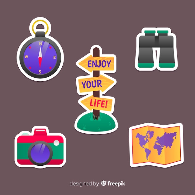 Travel sticker collection