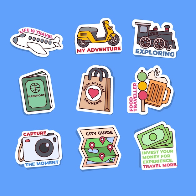 Travel sticker collection