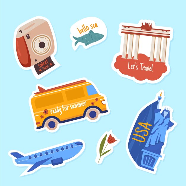 Travel sticker collection