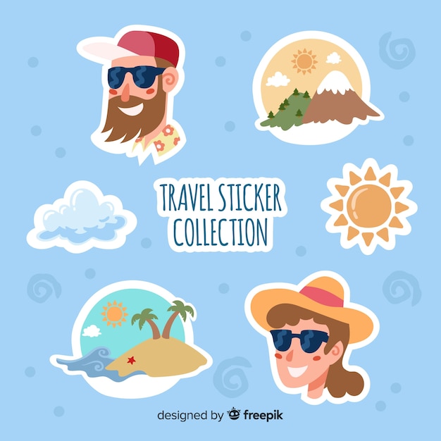 Travel sticker collection