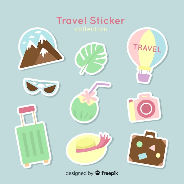 Travel sticker collection