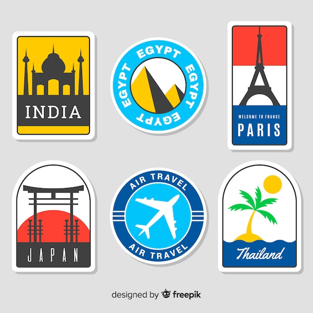 Travel sticker collection